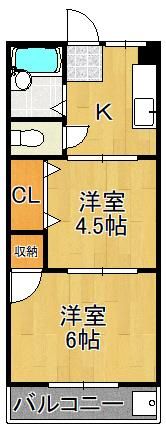 大浦コーポの間取り画像