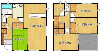 クレイドルガーデン茶屋の原第2-1号棟の間取り画像