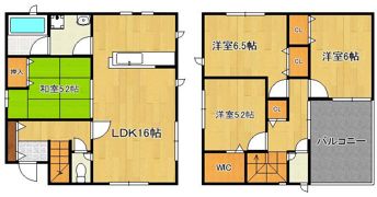 クレイドルガーデン茶屋の原第2-2号棟の間取り画像
