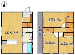 リーブルファイン八幡西区陣原1号棟の間取り画像