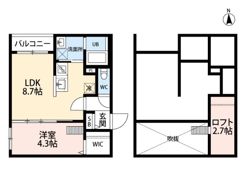 Crestre 春日の間取り画像