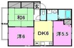 ルミナス北久米1の間取り画像