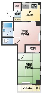 ハイツ中村の間取り画像