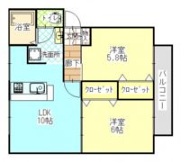 クリスタルハイツ平福の間取り画像