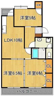 ハイランドマンション千代ヶ崎の間取り画像