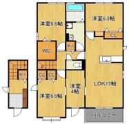 オリーブ学研台 B棟の間取り画像