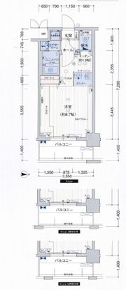 プレサンス心斎橋モデルノの間取り画像