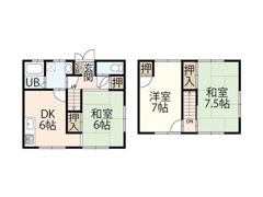 吉田貸家（東側）の間取り画像