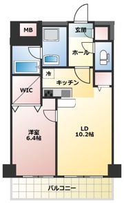 フェリシア江坂の間取り画像