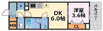 Alivis九条の間取り画像