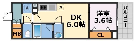 Alivis九条の間取り画像