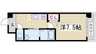 プライムライフ三宮磯上公園の間取り画像