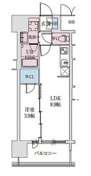 スプランディッドライズ新大阪ノースの間取り画像