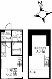 ハーミットクラブハウス横浜弘明寺ⅡA棟の間取り画像