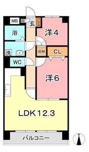 厚生町クラウンズマンションの間取り画像