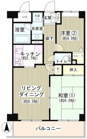 北糀谷コートの間取り画像