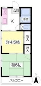 南雲ハイツの間取り画像