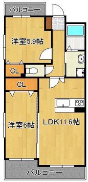 メディアパークIIIコクラの間取り画像