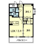 キャッスル熊本駅西 壱番館の間取り画像