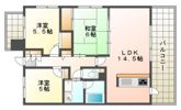 藤和ハイタウン比治山の間取り画像