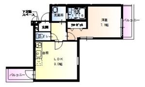 フジパレス豊里Ⅱ番館の間取り画像