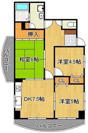 エクレール清水 1006号室の間取り画像