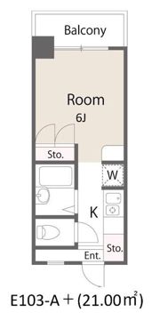 フジマンション末広（E－103）の間取り画像