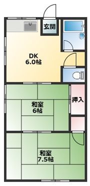 上ノ山サニーハイツの間取り画像