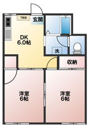 ハイム笹井Aの間取り画像