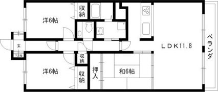 ビラ三秀山中の間取り画像