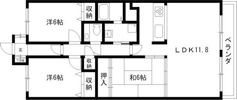 ビラ三秀山中の間取り画像