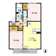 セジュール札元 B棟の間取り画像