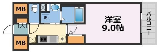 エグゼ心斎橋EASTの間取り画像