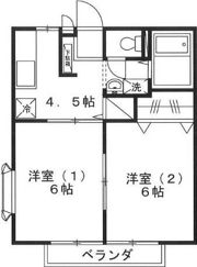 グランドールB棟の間取り画像