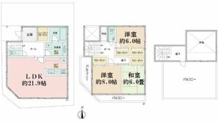 江戸川区北小岩8丁目戸建の間取り画像