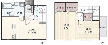 レーヴ江木の間取り画像