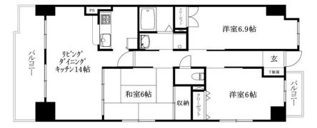 ラポール来住町の間取り画像
