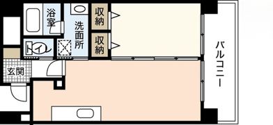 ディアメゾン新白島駅の間取り画像