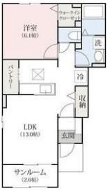 レジデンスフォールA棟の間取り画像