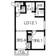 メゾン・ド・ソレイユ Aの間取り画像