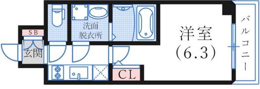 プロヴィスタ神戸三宮EASTの間取り画像