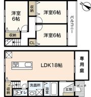 Le Souvenir壱番館Bの間取り画像