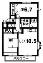 リバービューハイツの間取り画像