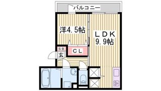 フラット松原の間取り画像
