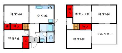 西野戸建の間取り画像