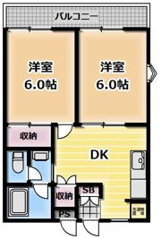赤楚ハイツの間取り画像