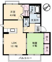 シャルマン西浜 A棟の間取り画像