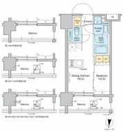 プラウドフラット亀戸ステーションプレイスの間取り画像