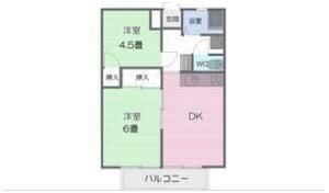 谷上パナハイツAの間取り画像