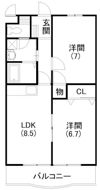 ハミング白木の間取り画像
